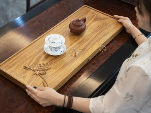 Khay trà gỗ Cẩm Vàng
