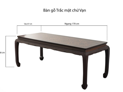 Bàn chữ vạn gỗ trắc