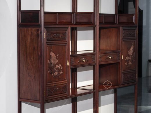Cặp tủ Tùng, Hạc Diên Niên gỗ Cẩm
