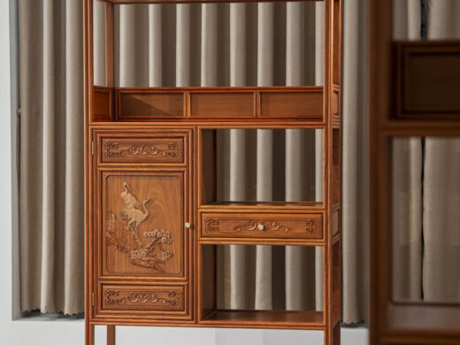 Cặp tủ Tùng Hạc gỗ Hương