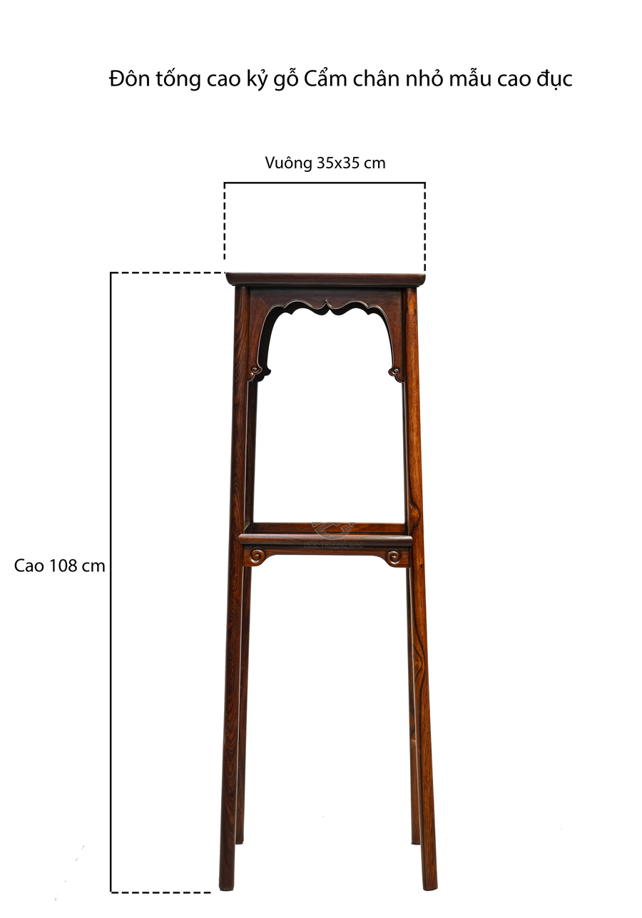 Đôn tống cao kỉ đục gỗ cẩm